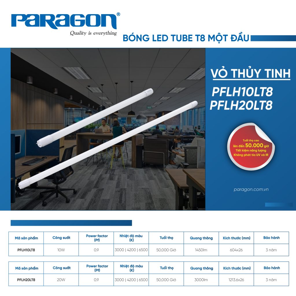 bong den led tube pflh paragon