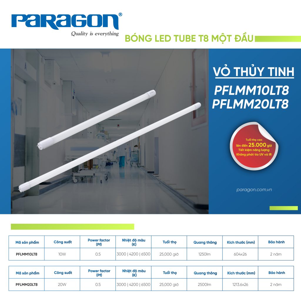bong den led tube pflmm paragon