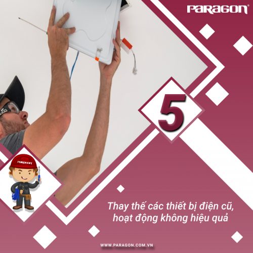 Thay thế bóng đèn cũ bằng đèn LED